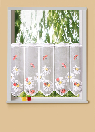 Lichtdurchlässiger Kurzstore mit Marienkäfer-Motiv
