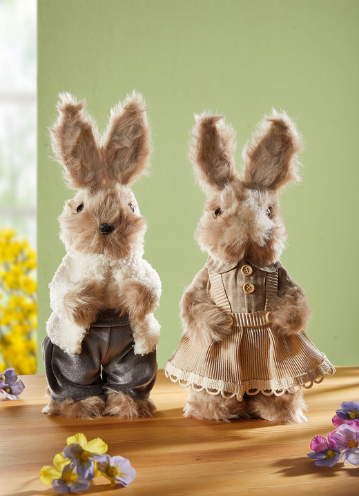 Ostern - Plüschhasen, 2er-Set, in Farbe BRAUN