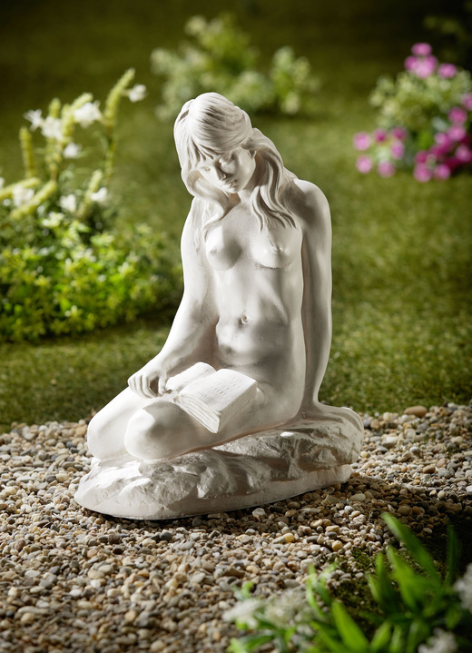 Gartendekoration - Figur Lettura aus Kunststoff, in Farbe WEISS