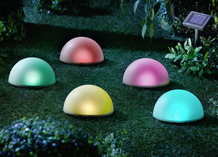 Gartenbeleuchtung - LED-Halbkugeln, in Farbe WEIß