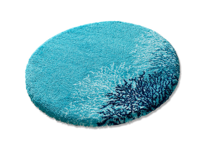 Badgarnituren - Badgarnitur von Grund, rutschhemmende Rückseite, in Größe 100 (Vorleger halbrund, 50x 80 cm) bis 112 (WC-Deckelbezug, 47x 50 cm), in Farbe TÜRKIS Ansicht 6