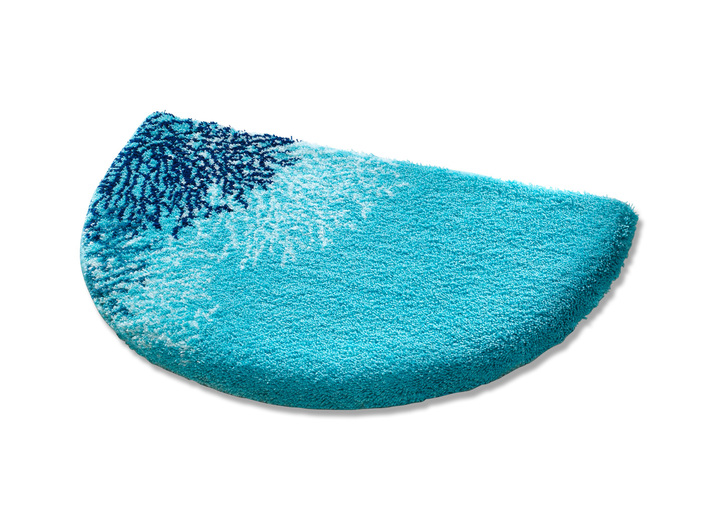Badgarnituren - Badgarnitur von Grund, rutschhemmende Rückseite, in Größe 100 (Vorleger halbrund, 50x 80 cm) bis 112 (WC-Deckelbezug, 47x 50 cm), in Farbe TÜRKIS Ansicht 4