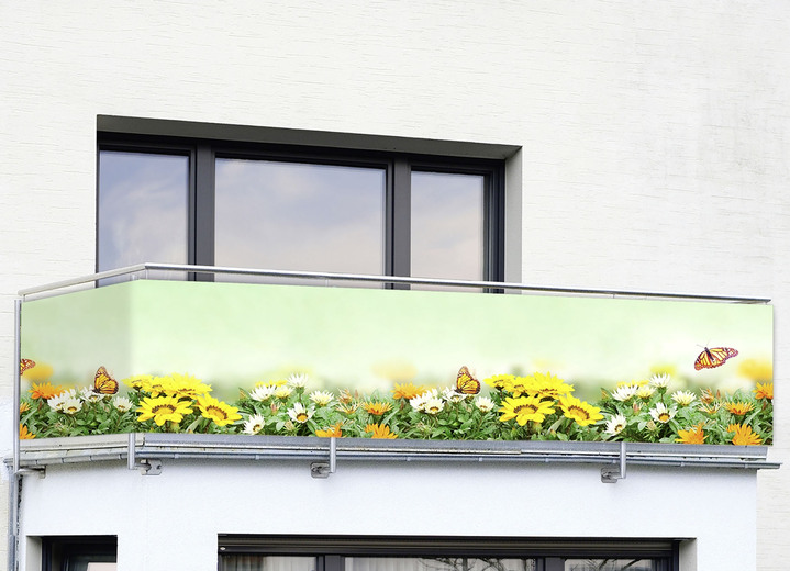 Sichtschutz und Sonnenschutz - Einseitig bedruckter Balkon-Sichtschutz inkl. Befestigungsmaterial, in Farbe , in Ausführung Balkon-Sichtschutz Schmetterling Ansicht 1