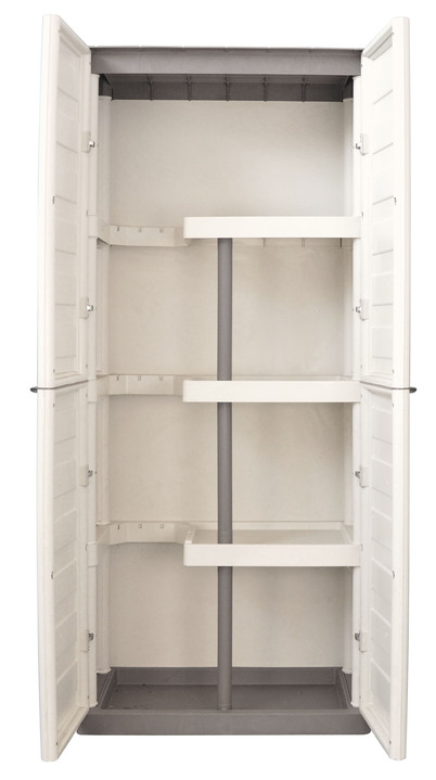 Gartenmöbel - Praktische Gartenschränke mit Stahlscharnieren, in Farbe BEIGE-TAUPE, in Ausführung Gartenschrank, klein Ansicht 4