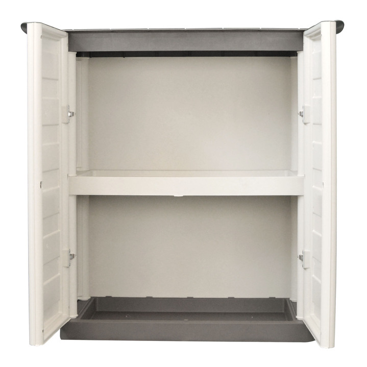 Gartenmöbel - Praktische Gartenschränke mit Stahlscharnieren, in Farbe BEIGE-TAUPE, in Ausführung Gartenschrank, klein Ansicht 2