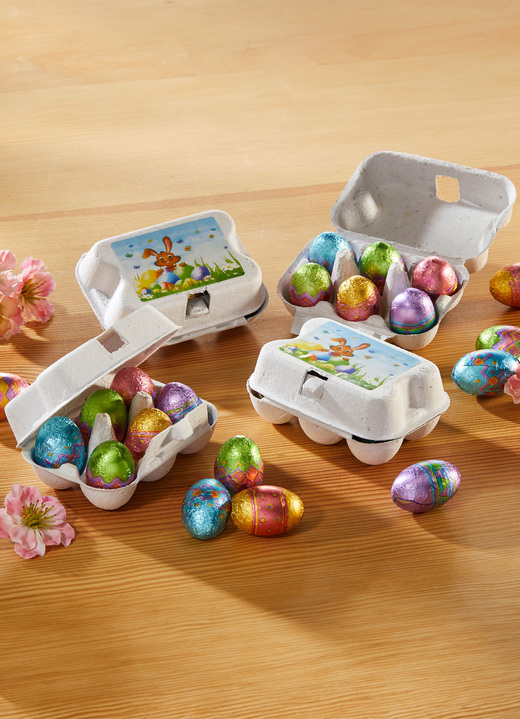 Ostern - Geschenk-Set mit lustigem Hasenmotiv, 4er-Set, in Farbe BUNT Ansicht 1