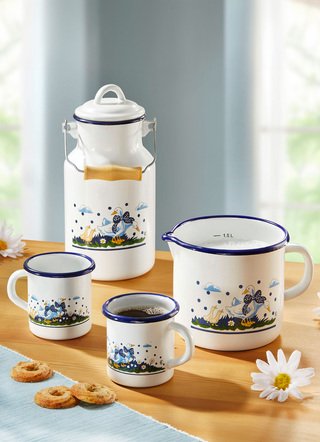 Krüger Emaille-Serie Gänseglück mit traditionellem Dekor