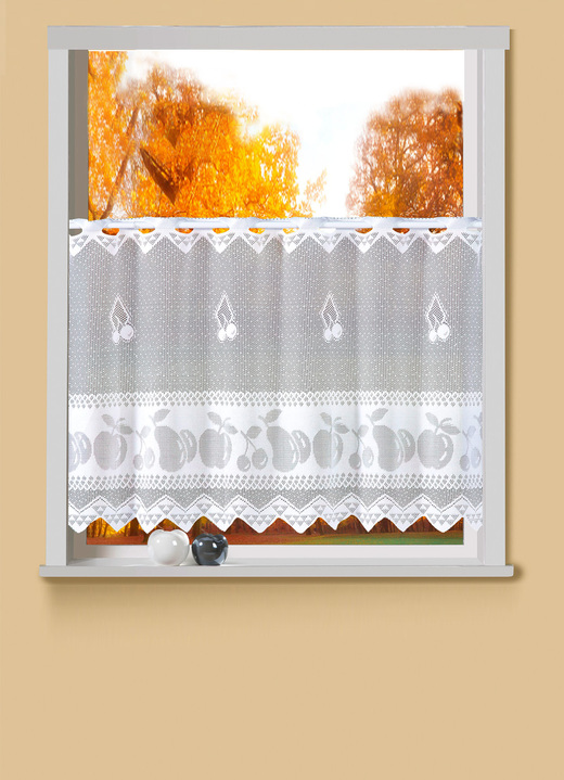 - Kurzstore im Landhausstil, in Größe 662 (H30xB150 cm) bis 672 (H50xB150 cm), in Farbe WEISS-WEISS Ansicht 1