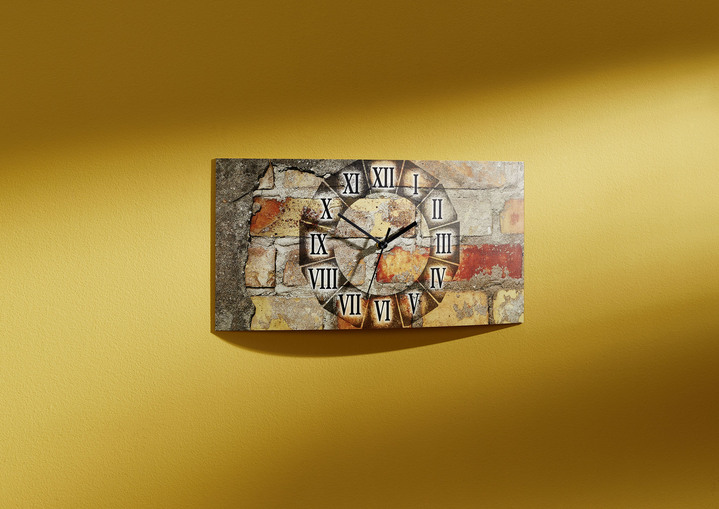 Uhren - Wanduhr mit Quarzuhrwerk, in Farbe BRAUN