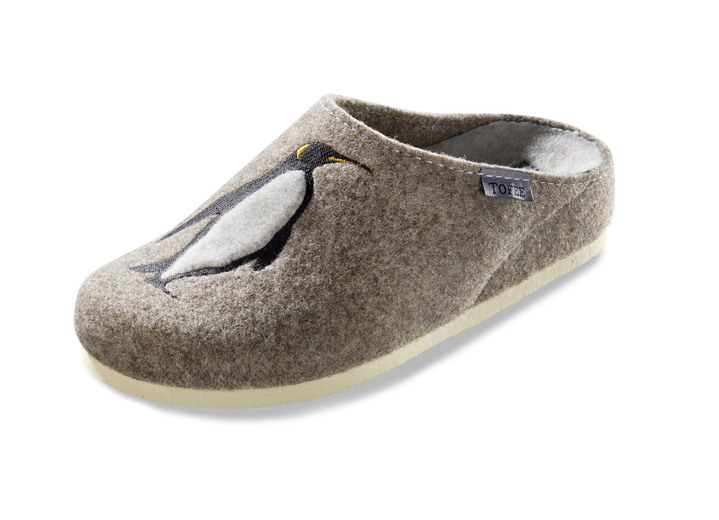 Hausschuhe - Wollfilz Hausschuh, in Größe 036 bis 042, in Farbe WINTERWEISS Ansicht 3