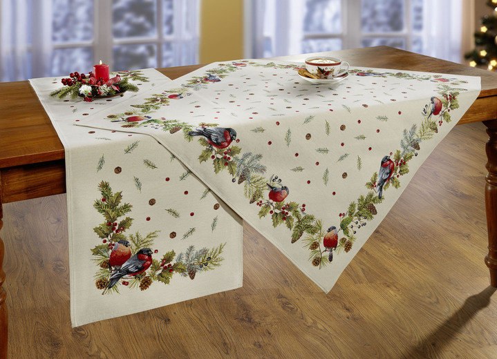 Tischdecken - Tisch- und Raumdekoration mit Naturmotiven, in Größe 100 (2x Platzset, 33x 45 cm) bis 404 (Kissenbezug, 45x 45 cm), in Farbe MULTICOLOR Ansicht 1