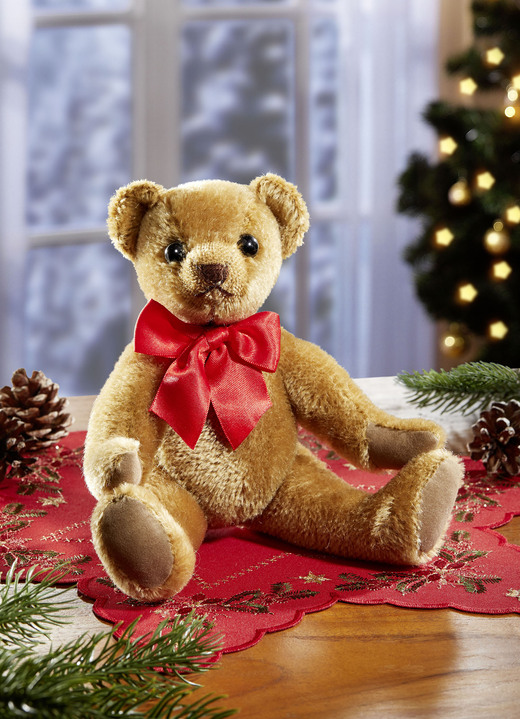 Sammlermodelle - Scheibenbär aus Naturfasern, in Farbe BEIGE