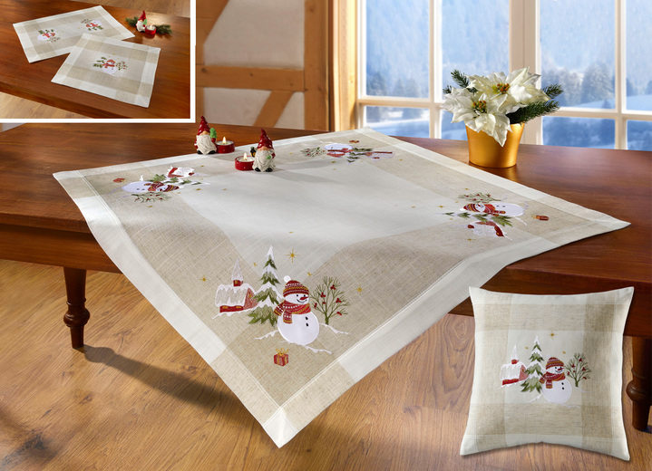 Tischdecken - Tisch- und Raumdekoration, in Größe 101 (Deckchen, 35x 50 cm) bis 404 (Kissenbezug, 40x 40 cm), in Farbe SEKT-BUNT Ansicht 1