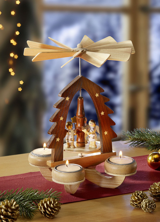 Weihnachten - Tischpyramide aus Holz, in Farbe BRAUN Ansicht 1
