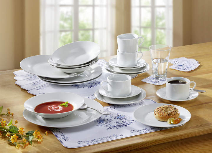 Gläser & Geschirr - Porzellan-Service, 20-teilig, in Farbe WEISS