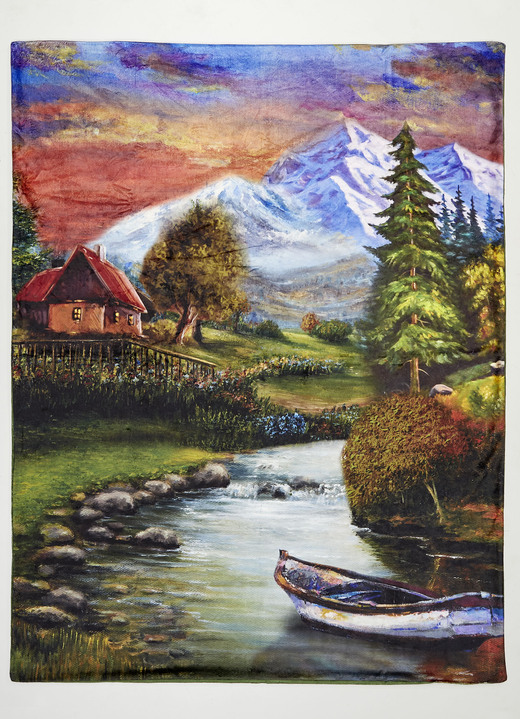 Decken - Digitalbedruckte Wohndecke Landschaft, in Größe 205 (130x170 cm) bis 215 (150x200 cm), in Farbe BUNT Ansicht 1