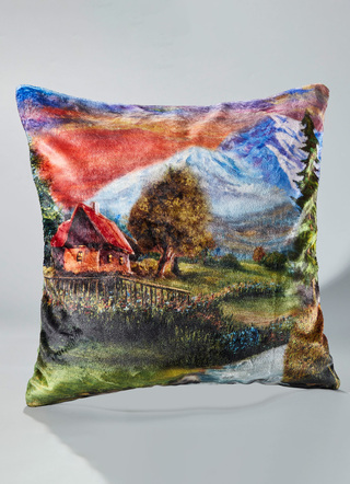 Digitalbedruckter Kissenbezug Landschaft