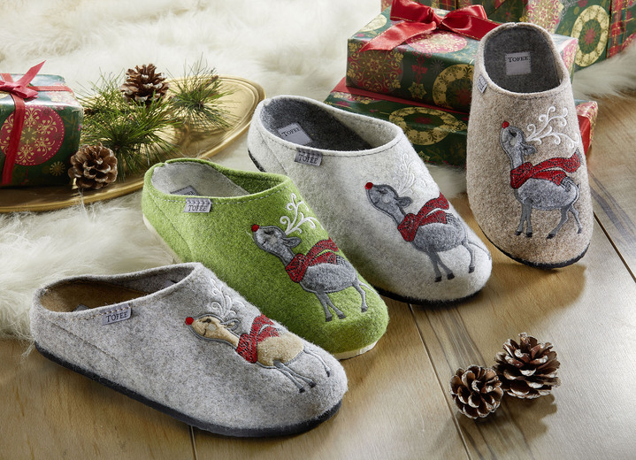 Geschenkideen - Flauschig warmer und kuscheliger Hausschuh, in Größe 036 bis 042, in Farbe GRÜN Ansicht 2