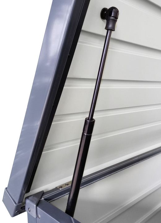 Gartenmöbel - Auflagenbox, 350 Liter, aus verzinktem Stahl, in Farbe SCHWARZ Ansicht 2