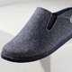Hausschuhe - Herren-Hausschuh aus  Wollfilz, in Größe 039 bis 046, in Farbe JEANSBLAU