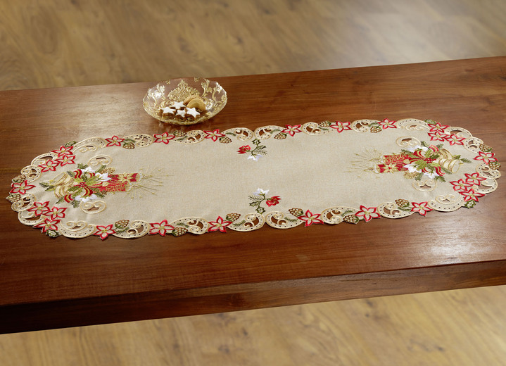 - Tisch- und Raumdekoration, in Größe 101 (Deckchen oval, 35x 50 cm) bis 404 (Kissenbezug, 40x 40 cm), in Farbe BRAUN-BUNT Ansicht 3