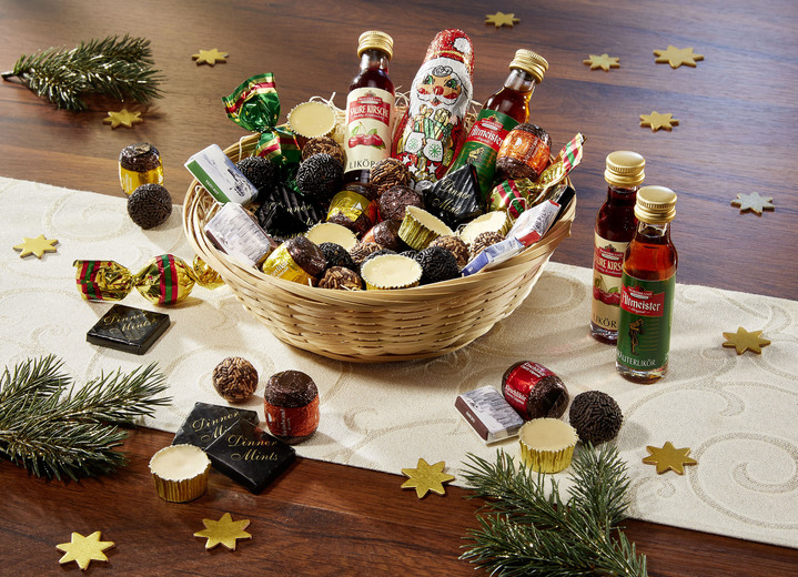 Weihnachtsleckereien - Beschwipster Weihnachtskorb, in Farbe BUNT