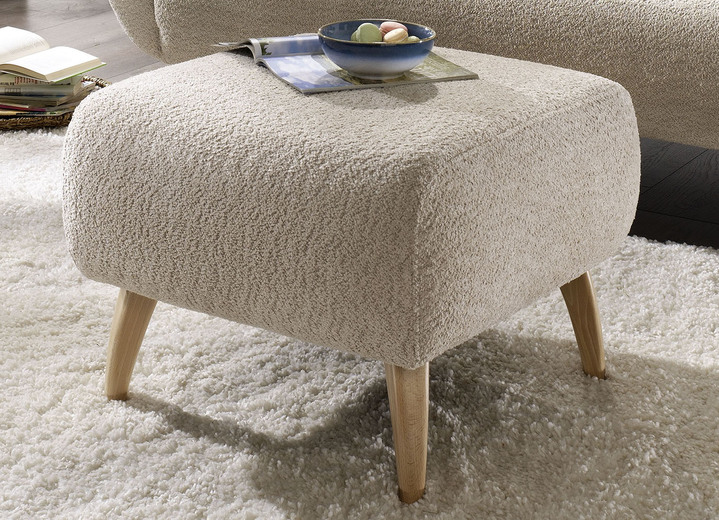 - Polstermöbel mit Komfortschaum-Polsterung, in Farbe BEIGE, in Ausführung Hocker