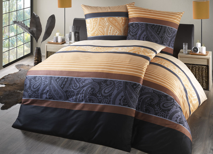 Bettwäschegarnituren - Bettwäsche-Garnitur von Kleine Wolke, in Größe 112 (80x80 cm + 135x200 cm) bis 115 (80x80 cm + 155x220 cm), in Farbe BEIGE Ansicht 2