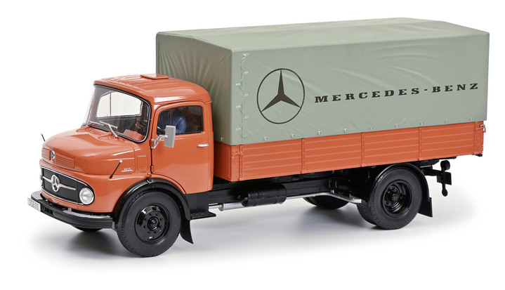 Sammlermodelle - LKW-Mercedes Benz L 911 aus Zinkdruckguss, in Farbe ROT