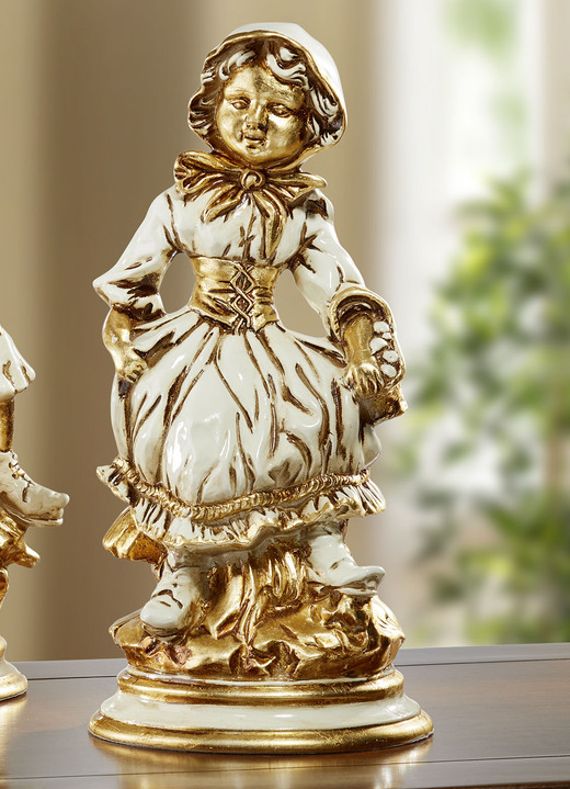 Figuren - Handbemalte Deko-Figur, in Farbe WEISS-GOLD, in Ausführung Mädchen Ansicht 1