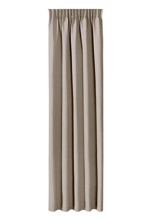 Klassisch - Energiespar-Verdunkelungsschals, in Größe 364 (H145xB135 cm) bis 464 (H245xB270 cm), in Farbe BEIGE, in Ausführung Schlaufen Ansicht 1