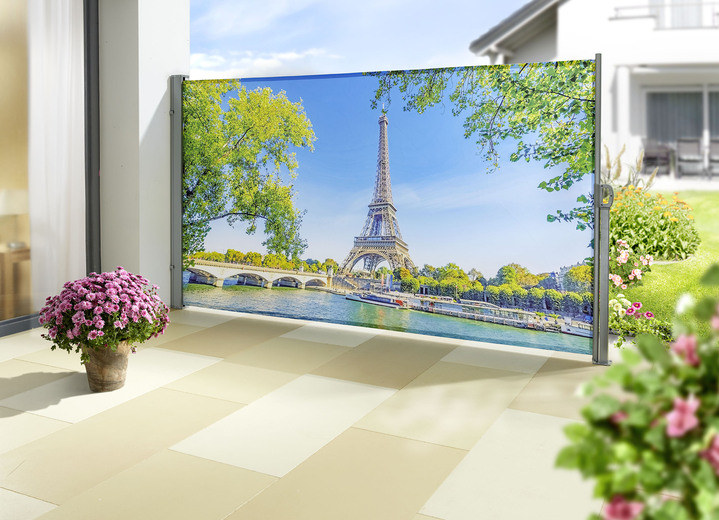 Sichtschutz und Sonnenschutz - Seitenmarkise aus Aluminium und Stahl, in Farbe , in Ausführung Paris Ansicht 1
