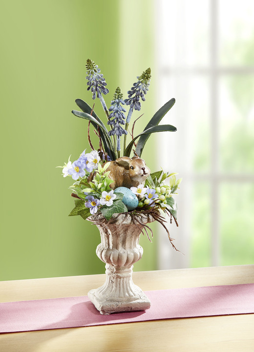 Osterkränze & Gestecke - Arrangement in antiker Vase, in Farbe BUNT