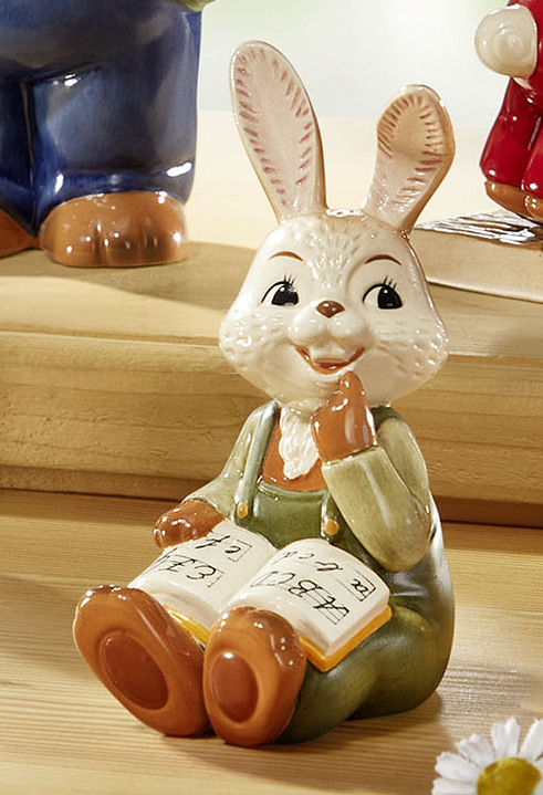 - Handgefertigte Hasenschule aus dem Hause Goebel, in Farbe BUNT, in Ausführung Hasenjunge – Frecher Bengel Ansicht 5