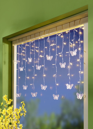 LED-Lichtervorhang mit Schmetterlinge