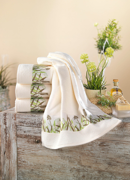 - Frottier-Serie aus 100% Baumwolle, in Größe 200 (1 Handtuch, 50/100 cm) bis 205 (5-teiliges Sparset), in Farbe CREME Ansicht 2