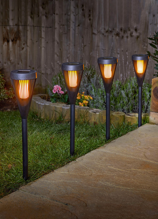 - Solarleuchten Urban, 4er-Set, in Farbe SCHWARZ