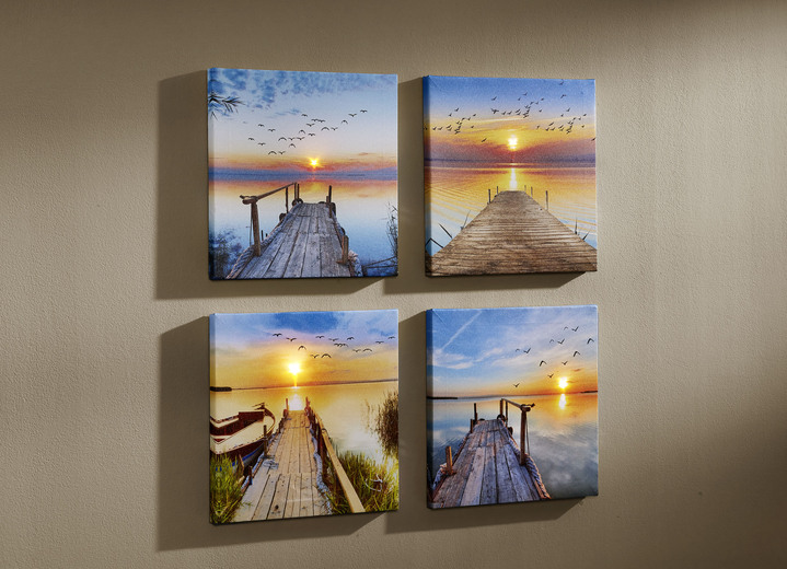 Landschaft - LED-Bild, 4er-Set, in Farbe BUNT
