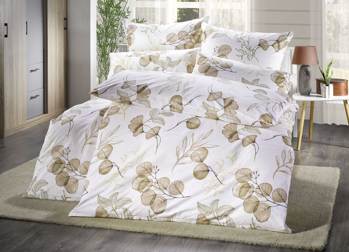 Bettwäschegarnituren - Bettwäsche-Garnitur in Renforcé-Qualität, in Größe 111 (40x80 cm + 135x200 cm) bis 412 (4-teiliges Sparset: 2x 80x80 cm+ 135x200 cm), in Farbe GRAU Ansicht 4