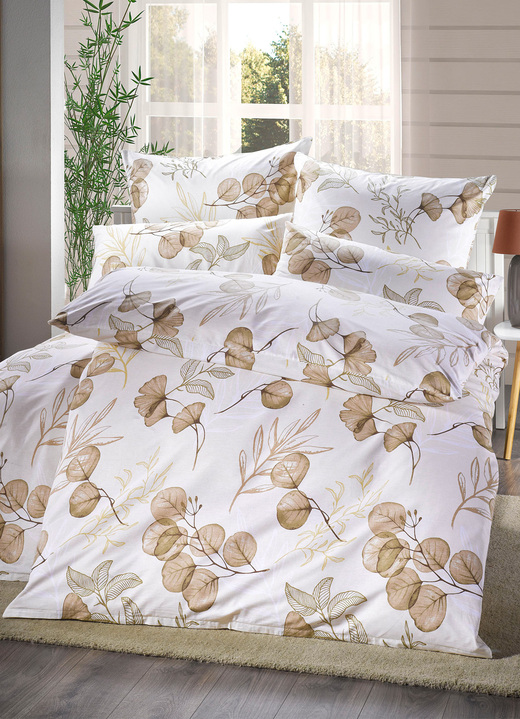 Bettwäschegarnituren - Bettwäsche-Garnitur in Renforcé-Qualität, in Größe 111 (40x80 cm + 135x200 cm) bis 412 (4-teiliges Sparset: 2x 80x80 cm+ 135x200 cm), in Farbe GRAU Ansicht 3