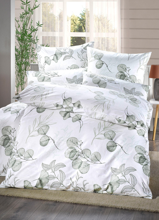 Bettwäschegarnituren - Bettwäsche-Garnitur in Renforcé-Qualität, in Größe 111 (40x80 cm + 135x200 cm) bis 412 (4-teiliges Sparset: 2x 80x80 cm+ 135x200 cm), in Farbe GRAU Ansicht 5