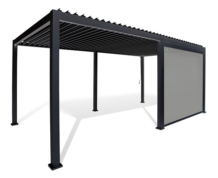 Pavillons - Seitenrollo Cadiz für Terassenüberdachung Cadiz, in Farbe ANTHRAZIT, in Ausführung Seitenrollo 265 cm, für B360xT530 cm