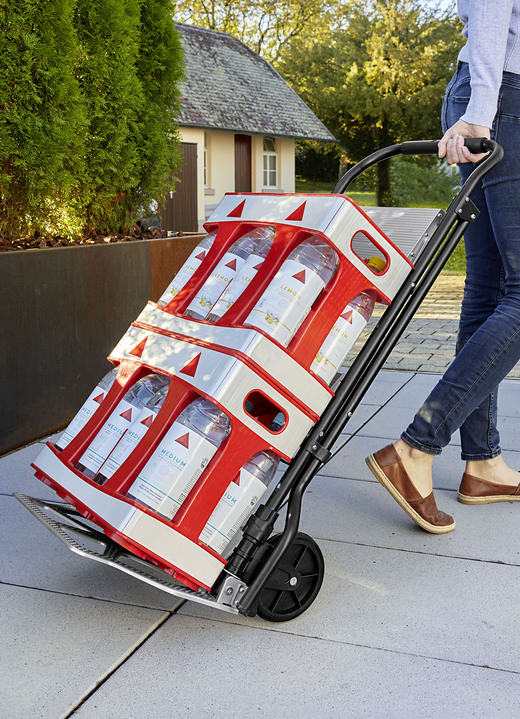 - Klappbarer Tritt-Lastentrolley, in Farbe SCHWARZ-SILBER Ansicht 5