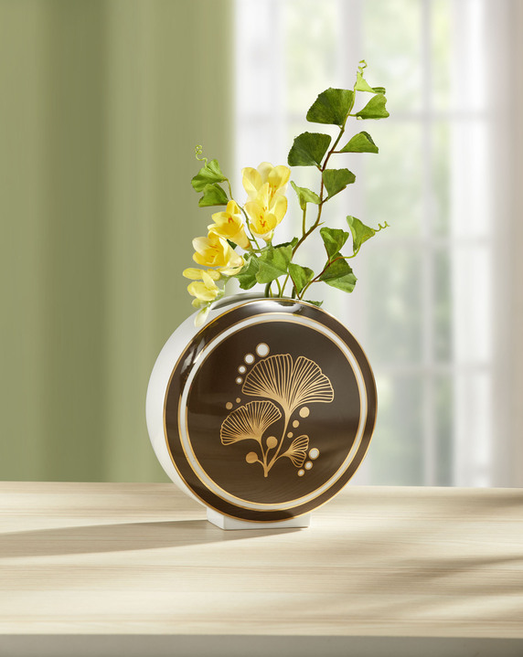 Wohnaccessoires - Goebel Vase mit Ginkgo-Dessin, in Farbe BRAUN-BEIGE Ansicht 1
