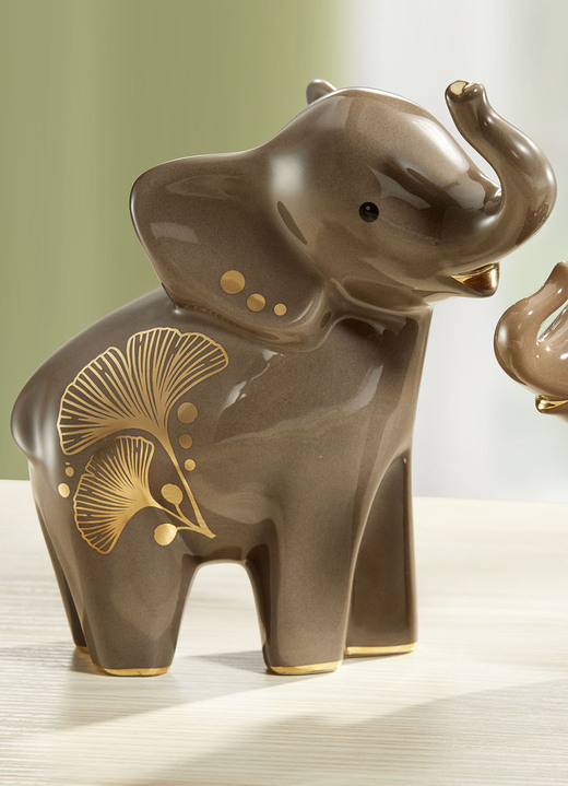 Figuren - Goebel Elefant mit Echtgoldauflage Ansicht 3 Figuren - Goebel Elefant mit Echtgoldauflage, in Farbe BRAUN, in Ausführung Elefant Pika Pika Ansicht 3