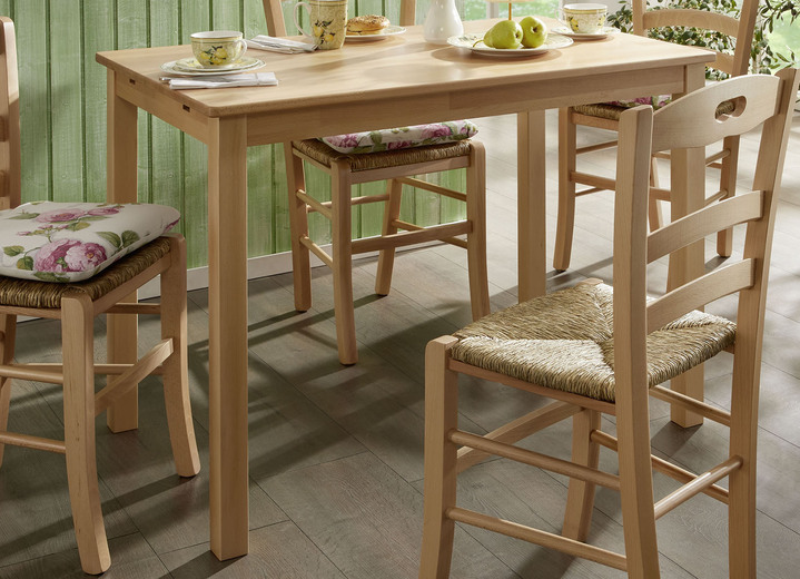 Tische - Esstisch aus massiver Buche mit Auszug, in Farbe NATUR, in Ausführung klein Ansicht 7