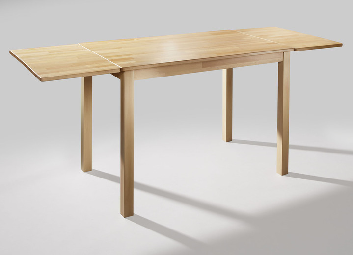 Tische - Esstisch aus massiver Buche mit Auszug, in Farbe NATUR, in Ausführung klein Ansicht 5