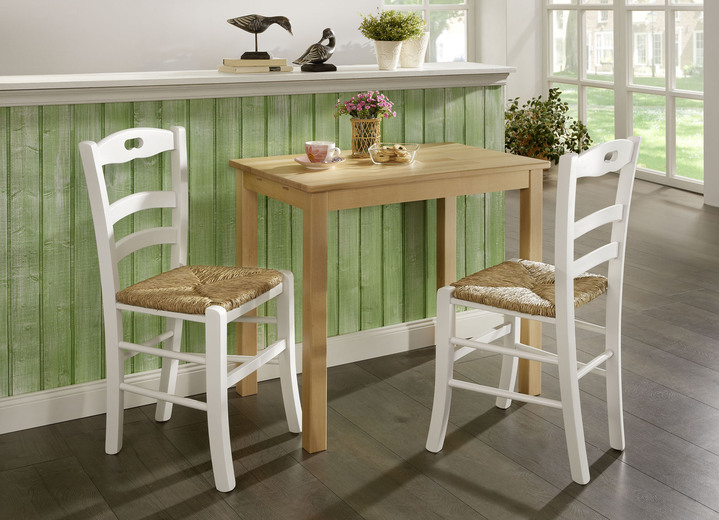 Sitzmöbel - 2er-Set Esszimmerstühle aus massiver Buche, in Farbe NATUR Ansicht 2