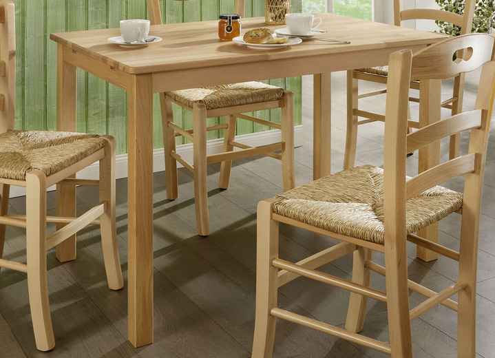 Tische - Esstisch aus massiver Buche mit Auszug, in Farbe NATUR, in Ausführung klein Ansicht 6