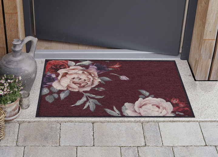 Fußmatten - Wohnmatte Viktoria von Salonlöwe, in Farbe WEINROT, in Ausführung eckig, 50x75 cm Ansicht 1